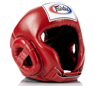 Боксерский шлем Fairtex (HG-6 red) "Competition"
